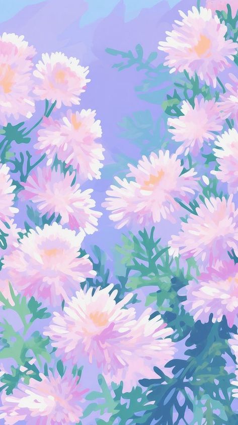 Aster purple flowers aster outdoors painting. AI generated Image by rawpixel. | free image by rawpixel.com / Boom Aster Flowers Wallpaper, Aster Flower Wallpaper, Lilac Iphone Wallpaper, Outdoors Painting, Lilac Iphone, Aster Flower, Pastel Lilac, Pink Iphone, Download Free Images