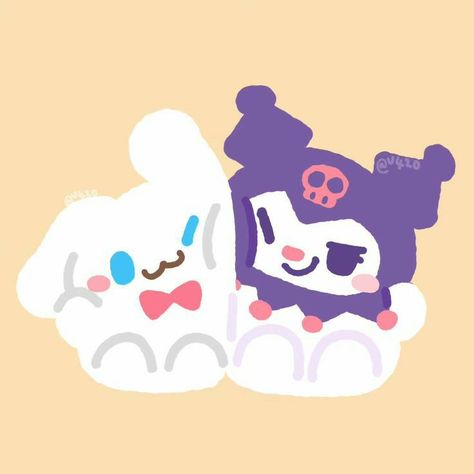 Cinnamon Roll And Kuromi Matching Pfp, Kuromi And Cinnamoroll Wallpaper, Cinnamoroll X Kuromi, Cinnamoroll And Kuromi, Kuromi And Cinnamoroll, Kuromi Aesthetic, Blood Wallpaper, Cinnamoroll Kuromi, Hello Kitty Characters