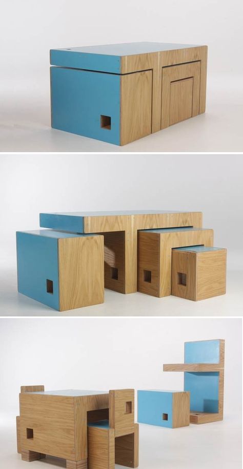 Modular Furniture Design, Module Design, Driftwood Furniture, Modular Table, Minimalist Furniture, Smart Furniture, Creative Furniture, Multifunctional Furniture, Fitted Furniture