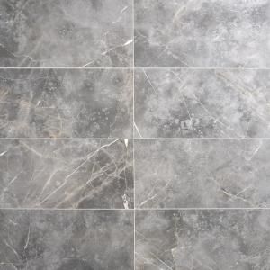 Ivy Hill Tile Metallic Light Gray 24 in. x 24 in. x 8mm Matte Porcelain Floor and Wall Tile (4 pieces / 15.49 sq. ft. / box)-EXT3RD100085 - The Home Depot Magic Decor, Grey Marble Tile, Affordable Tile, Tile Texture, Polished Porcelain Tiles, Ivy Hill Tile, Porcelain Wall Tile, Grey Tiles, Marble Look Tile