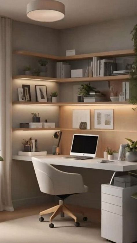 Smart Home Office, Productive Home Office, Cozy Studio Apartment, Workspace Essentials, Cozy Workspace, Personalized Gallery Wall, Clean Desk, Warm Color Schemes, Console Table Design