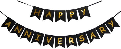 AmazonSmile: INNORU Happy Anniversary Banner - Gold Foiled Sign - Wedding Anniversary Party Decoration Photo Props: Home & Kitchen Happy Anniversary Lettering, Happy Anniversary Banner, 15 Anniversary, Grandparents Wedding, Happy Anniversary Photos, Anniversary Letter, Wedding Anniversary Party Decorations, Happy 3rd Anniversary, Cow Tattoo