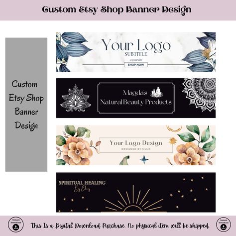 Custom graphic design Spiritual Banner, Shop Banner Design, Digital Banners, Etsy Shop Banner, Marketing Solution, Spiritual Healing, Banner Design, Logo Design, Etsy Shop