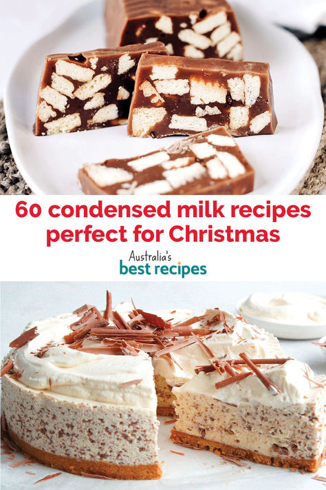 If you haven’t figured out by now, condensed milk is our go-to ingredient at any time of year. From cheesecake log to soft caramel fudge, condensed milk is a super-power capable of turning any recipe into something delicious! Homemade Sweetened Condensed Milk Recipes Easy, Sweeten Condensed Milk Recipes Desserts, Fudge Condensed Milk, Milk Caramel Recipe, Condensed Milk Cheesecake Recipes, Condensed Milk Recipes Easy, Shareable Desserts, Condensed Milk Recipes Desserts, Condensed Milk Desserts