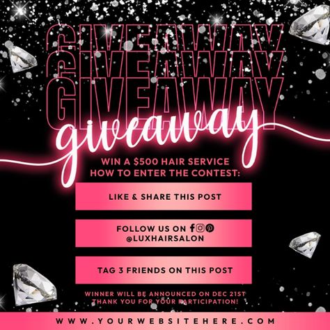 Giveaway Flyer Ideas, Lash Giveaway Post, Hair Giveaway Flyer, Beauty Giveaway Ideas, Makeup Giveaway Ideas, Giveaway Flyer Design Ideas, Social Media Giveaway Ideas, Nail Giveaway Ideas, Nail Giveaway Post Ideas