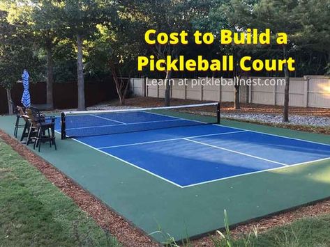 How much does it cost to build a pickleball court? How long will it take? Can you do it yourself or should you hire someone else? Find out now! Home Pickleball Court, Backyard Sports, Pickleball Courts, Digital Ideas, Pickleball Court, Backyard Renovations, Cost To Build, Hamptons House, Dream Backyard