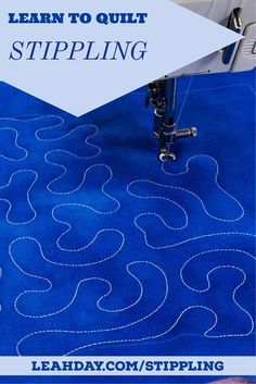 Stippling Quilting Pattern, How To Stipple Quilt, Free Style Quilting, How To Stipple, How To Use Quilting Templates, Leah Day Free Motion Quilting, Quilt Stitching Patterns, Stippling Tutorial, Stippling Quilting