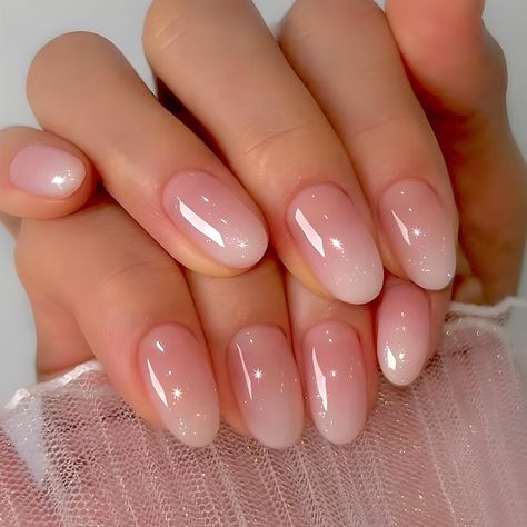 PRICES MAY VARY. 💖【Almond Press on Nails】- Made of good acrylic ABS material, firm and not fragile or break or fade, more glossy, wouldn't hurt your nails, softness is similar to human nails. 💖【Almond Fake Nails Package】- 24pcs/12 sizes almond nails, 1 nail file, 24pcs jelly glue. (Durability of jelly glue is not as good as liquid glue, but it makes fake nails reusable，Please use suitable glue according to different scenes). 💖【Glue on Nails Almond Shape】 - Press ons easy to wear and unloading Fake Nails White, Easy Nails, Fake Nails With Glue, Shiny Nails, Gradient Nails, Pink Nail, Oval Nails, Nailed It, Stick On Nails