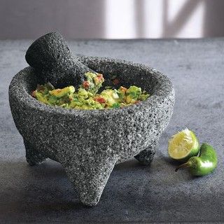 A must have!!! -Authentic Stone Guacamole Maker - "Molecajete", A real stone bowl and grinding tool for mashing your avocados Tortilla Basket, Villa Kitchen, Summer Must Haves, Fresh Guacamole, Mexican Kitchens, Cerámica Ideas, Spice Grinder, Volcanic Stone, Kitchen Tips