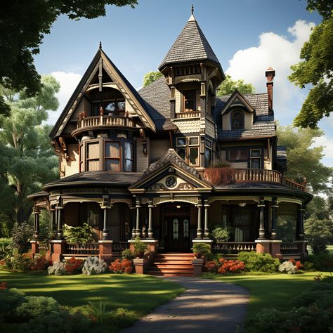 The Quintessence of Victorian House Plans The Victorian era, a period stretching from 1837 to 1901, saw an architectural revolution that still catches the eye and captures the heart. With their intricate woodwork, high ceilings, and decorative details, Victorian house plans hark back to a time when craftsmanship was king. But it’s not just about looks; these structures were a testament to balance and functionality, embodying a sophistication that’s as practical today as it was then. Ke... Mountain Victorian House, Victorian Gothic House Plans, Elegant Victorian House, Victorian House Architecture, Gothic Victorian Home Floor Plans, Victorian Craftsman House, Large Victorian House Plans, Cottage Victorian House, Victorian Style Home Exterior