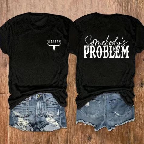 New No Tags Country Shirts, Western Shirts, Plus Size Casual, Small Town, Trending Shirts, Casual T Shirts, Shirt Outfit, Printed Shorts, Black Tshirt