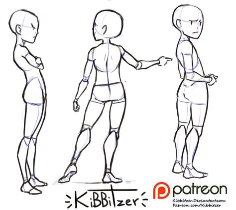 kibbitzer is creating paintings, tutorials, comics. | Patreon Drawing Body Poses, Animation Character, Human Figure Drawing, Different Poses, Body Reference Drawing, Anatomy Poses, 캐릭터 드로잉, Poses References, Character Poses