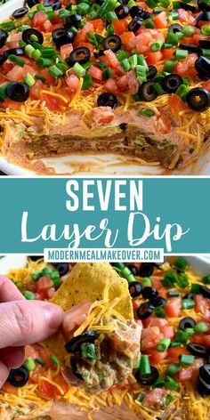 Layered Dips, Seven Layer Bean Dip, Layered Salads, Layer Dip Recipe, 7 Layer Dip Recipe, Mexican Layer Dip, Layered Dip Recipes, Layered Bean Dip, 7 Layer Dip