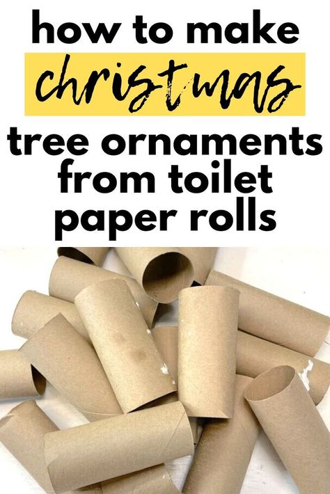 Diy Toilet Paper Roll Christmas Tree, Christmas Tree Craft With Toilet Paper Roll, Christmas Decorations Using Toilet Rolls, Toilet Paper Ornaments Diy, Using Toilet Paper Rolls For Crafts, Toilet Rolls Christmas, Christmas Trees Made From Toilet Paper Rolls, Christmas Ornaments Toilet Paper Rolls, Toilet Paper Tubes Christmas Crafts