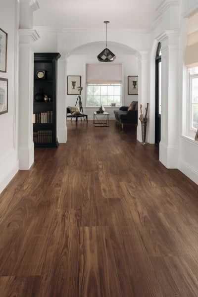 LooseLay | Character Walnut LLP315 Mocha Hardwood Floors, Dark Wide Plank Wood Floors, Dark Wood Lvp Flooring, Tile With Dark Wood Floors, Dark Wood Stain Floors, Dark Floor Vs Light Floor, Rich Wood Floors, Medium Dark Flooring, Houses With Dark Floors