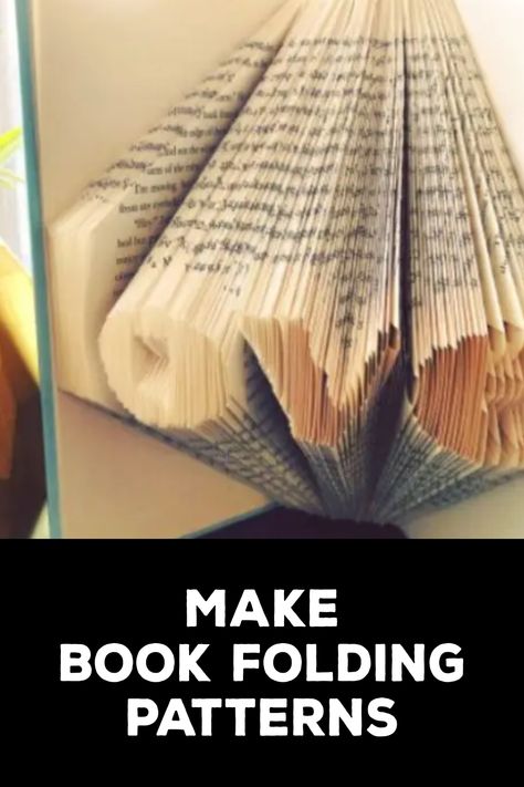 How to Make Book Folding Patterns Folding Books Patterns Free, Folding Book Pages Free Pattern, Free Book Folding Patterns Free Templates, Book Folding For Beginners, Folded Book Art Instructions, Folding Book Pages, Bookfolding Art, Book Page Folding, Free Book Folding Patterns