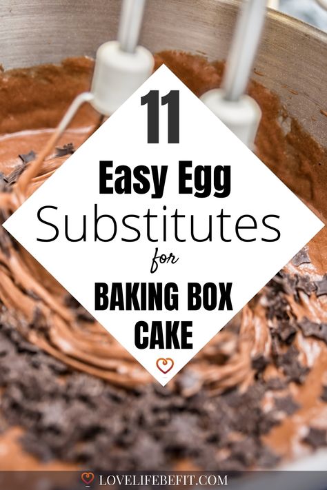 Cake Mix Without Eggs Recipes, Boxed Cake Without Eggs, Replacement For Eggs In Baking, Cake Mix Substitute Ingredients, Cake Mix No Eggs Recipe, Egg Free Cake Mix Recipe, Egg Free Cake Mix Cookies, Substitute For Eggs In Baking Cake Mixes, Egg Free Box Cake