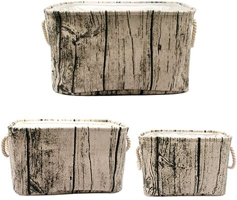 Amazon.com: Jacone Stylish Tree Stump Design Rectangular Storage Baskets Cotton Fabric Washable Storage Bins Organizers with Rope Handles, Decorative and Convenient for Kids Rooms - Set of 3: Home & Kitchen Pooh Decorations, Storage Bins Organization, Baskets For Shelves, Small Storage Basket, Classic Pooh, Woodland Nursery Theme, Fabric Storage Baskets, Large Storage Baskets, Nursery Storage