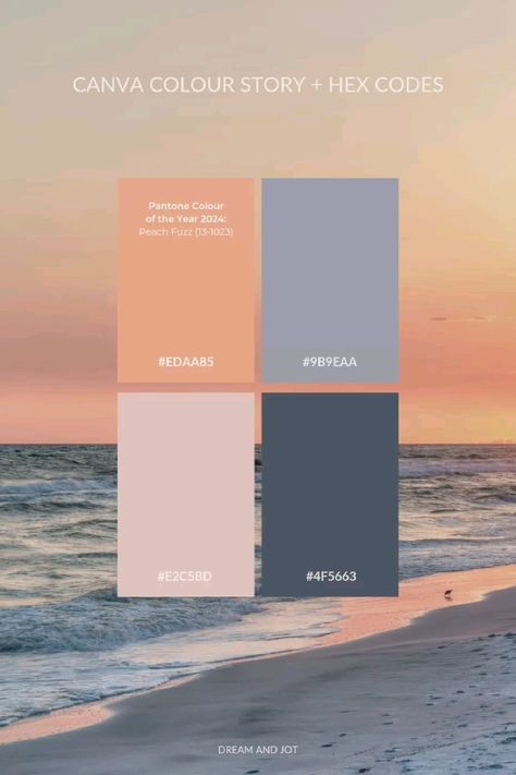 Pantone's Color Of The Year 2024: A Guide To The Year's Color Aesthetic Colour Palette, Artist Logos, Insta Logo, Aesthetic Colour, Peach Color Palettes, Graphic Business, Color Of The Year 2024, Pantone Colour Palettes, Color Design Inspiration