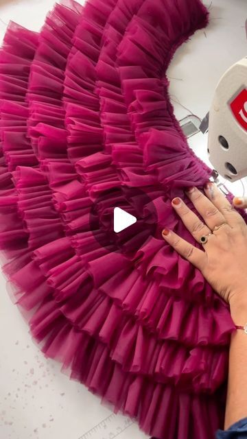 Dress Stitching Ideas Indian, Gown Stitching Ideas, How To Make Ruffles With Fabric, Creative Dress Design, Top Stitching Ideas, Tulle Dress For Kids, Baby Top Design, Simple Gown Designs, Skirt Design Ideas