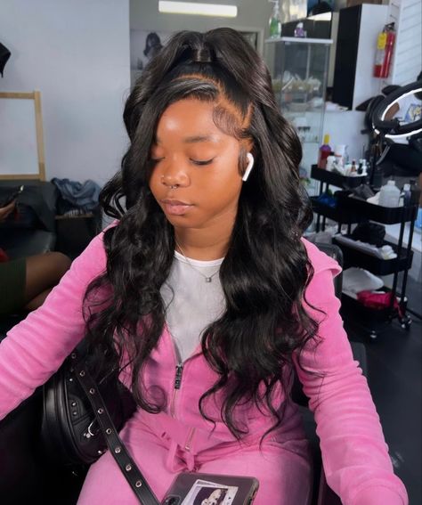 Lace Front Wigs For Black Women Half Up Half Down, Down Up Hairstyles, Teenage Weave Hairstyles, Sew In Hairstyles Half Up Half Down Curly, Half Up Half Down Hair Black Women Side Part, Half Up Half Down Hair Black Women Lace Wig, Half Up Half Down Bangs Weave, 20 Inch Half Up Half Down, Half Up Half Down Updo Wig