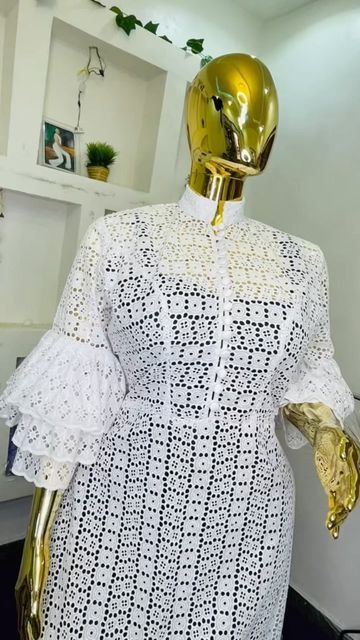 Cord Lace Bubu Style, Style For White Lace Gown, White Gown Styles, Cord Lace Styles For Women, Lace Dress Classy For Church, Cord Lace Gown Styles Nigerian, African White Lace Dress Styles, Simple Lace Gown Styles, African Lace Dresses Gowns