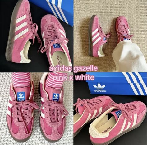 Pink Sambas, Pink Samba, Adidas Gazelle Pink, Pink Gazelles, Pretty Sneakers, Shoe Wishlist, Funky Shoes, Cute Sneakers, Hype Shoes