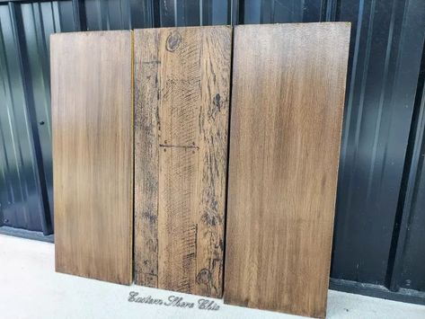 Faux Wood Finish 3 Different Ways! | Hometalk Faux Weathered Wood Finish, Faux Barnwood Finish, Paint Faux Wood Interior Doors, Make Mdf Look Like Wood, Faux Wood Finish Front Door, Faux Wood Painted Furniture, How To Paint A Faux Wood Finish, Faux Wood Grain Painting, Painting Faux Wood Grain