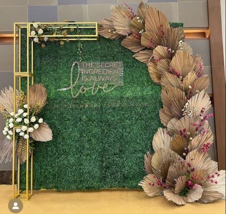 Photo By Uours Decorator - Decorators Palm Photo Backdrop, Boho Stage Design, Art Deco Photo Backdrop, Filipiniana Backdrop, Selfie Booth Ideas Wedding, Events Decoration Ideas, Garden Party Wedding Theme, Stage Decoration Photos, Photo Backdrop Ideas