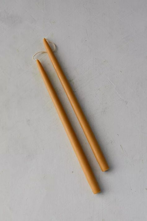 Honey Scent, Tapered Candle, Beeswax Taper Candles, Beeswax Tapers, Bhldn Weddings, Natural Honey, Taper Candles, Candle Set, Dinner Parties