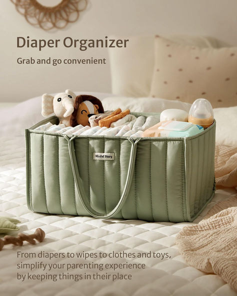 Keep baby essentials organized with the Baby Diaper Caddy Organizer - Stylish Nursery Storage Basket for Diapers, Baby Wipes, and More. Baby Caddy Organizer, Baby Shower List, Diaper Station, Nursery Storage Baskets, Diaper Organizer, Baby Gift Registry, Diaper Storage, Baby Registry Must Haves, Diaper Organization