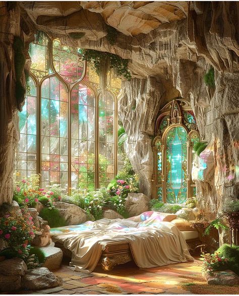 Fairy Aesthetic Apartment, Castle Bedroom Fantasy Art, Fairy Castle Art, Enchanted Castle Aesthetic, Fantasy Interior Design Concept Art, Fairytale Home Interior, Fantasy Room Design, Magic Room Aesthetic, Fantasy Room Ideas