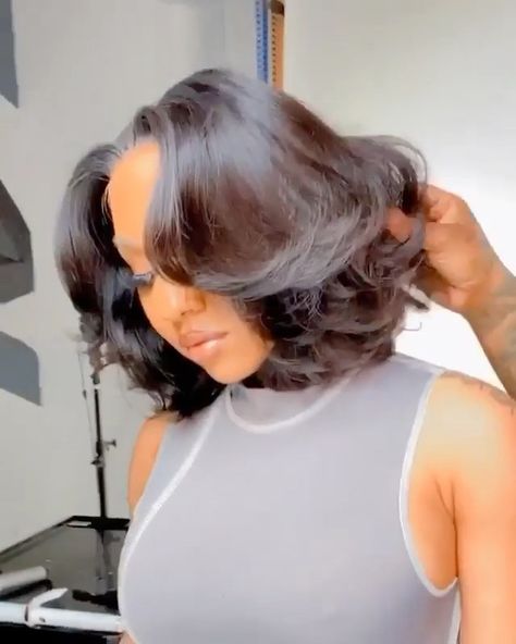 Natural Hair Bob, Hairstyle For Short, Pressed Natural Hair, Trendy Bob, Silk Press Natural Hair, Sassy Hair, Flat Iron Hair Styles, Hair Laid, Hair Ponytail Styles