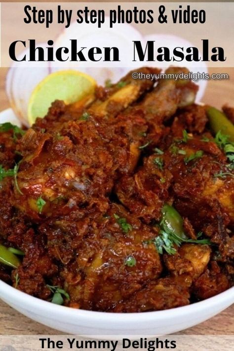 Easy Chicken Masala Recipe, Indian Chicken Curry Recipe, Chicken Masala Recipe, Chicken Curry Recipe Easy, Indian Chicken Recipes, Easy Indian Recipes, Indian Chicken, Chicken Masala, Easy Chicken Curry