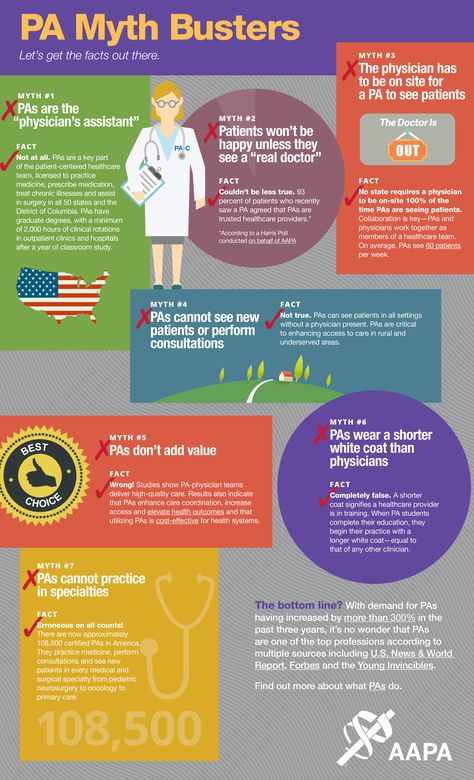 We’re celebrating PA Week with this myth-busting infographic from the American Academy of PAs. Check it out! Pa Week, Physician Assistant Student, Physician Assistant School, School Guide, Wellness Store, Medical Jobs, Myth Busters, Pa School, Career Vision Board