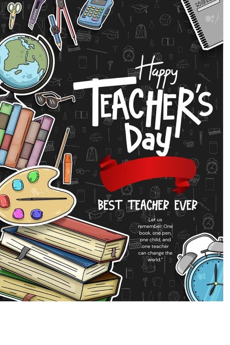 Happy Teachers' Day! Happy Teacher's Day Images, Teacher Appreciation Notes, Best Wishes Images, Happy Teachers Day Wishes, Iphone Background Art, Happy Teachers Day Card, Teachers Day Poster, World Teacher Day, Baby Cartoon Drawing