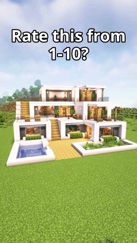 House Design For Minecraft, Build To Survive House Ideas, Minecraft Houses Building Ideas, House To Build In Minecraft, Cool Minecraft Houses Step By Step, Minecraft Morden Houses, Minecraft House Ideas Modern Simple, Minecraft Minimalist House, How To Make A Minecraft House