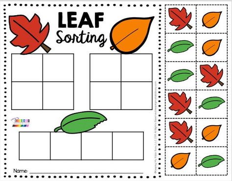 KINDERGARTEN IN SEPTEMBER TEACHING IDEAS - fun worksheets for centers - homework - easy to print and use - All about fall – kindergarten science and social studies – fall slideshow – hands on fall activities and lessons – printable worksheets – freebies – fall five senses – first grade fall unit – leaves – leaf sorting – read aloud books and ideas – fall lessons for primary early education #kindergarten #fall Preschool Activities Fall, Fall Preschool Worksheets, Sorting Worksheet, Just So Tired, Fall Lesson Plans, Fall Worksheets, Fall Preschool Activities, Fall Lessons, Tree Study