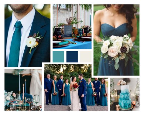 Teal Weddings, Navy Wedding Colors, Teal Color Palette, Wedding Color Palettes, Teal Wedding, Navy Wedding, Wedding Color, Teal Colors, Wedding Trends