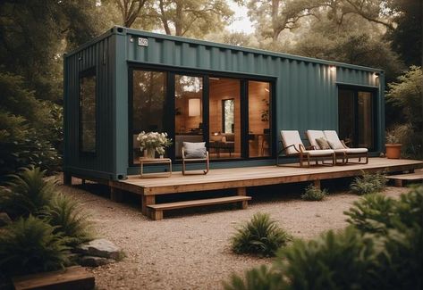 Master Tiny Container Home Living with these 7 Tips Conex Box Tiny House, Container Floor Plans 40ft, Single Story Container Homes, Simple Shipping Container Homes, Shipping Container Yoga Studio, Converted Shipping Containers Ideas, Double Container House, Container Adu, Connex House