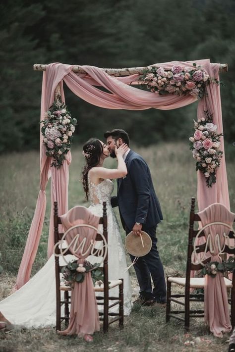 40 Colors Wedding Arch Draping Chiffon Fabric Drapery Wedding - Etsy Drapery Wedding, Wedding Arch Draping, Wedding Drapery, Arch Draping, Rose Petals Wedding, Wedding Ceremony Ideas, Mauve Wedding, Romantic Backdrop, Background Backdrop