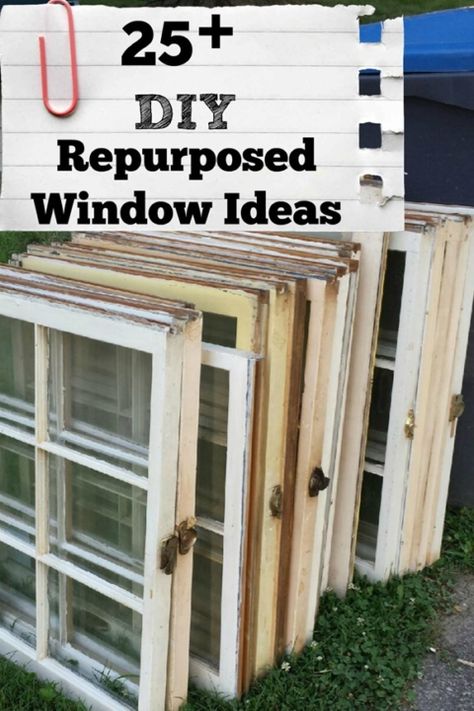 25 DIY repurposed window ideas MyRepurposedLife.com Repurposed Window, Old Window Projects, Old Window Frames, Recycled Door, Repurposed Windows, Diy Muebles Ideas, Window Crafts, Window Shelves, Window Projects