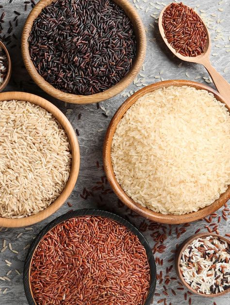 A Guide to Rice: Varieties, Cooking Tips, & Recipes | The Vegan Atlas Organic Rice Packaging, Iphone Food Photography, Cooking Grains, Rice Packaging, Indian Rice Recipes, Rice Varieties, Cooked Rice, Organic Rice, Glycemic Index