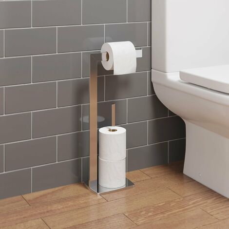 Bathroom Toilet Roll Holder Black, Square Toilet, Toilet Roll Dispenser, Bathroom Stand, Bathroom Bin, Black Toilet, Small Toilet, Stainless Steel Bathroom, Modern Storage