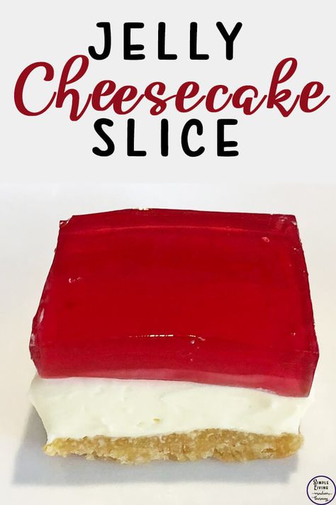 Jelly Slice Recipe, Jelly Cheesecake, Cheesecake Slice, Jelly Slice, Coffee Biscuits, Jelly Crystals, Butchers Block, Jello Cake, Baking Crafts