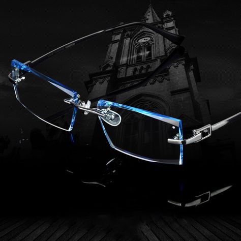 Men Fashion Glasses Titanium Rimless Eyeglasses Male Diamond Decorations Optical Frame with Prescription Glass NEW oculos 621 Mens Prescription Glasses, Rimless Eyeglasses, Eyeglasses Men, Mens Sunglasses Fashion, Mens Glasses Fashion, Eyeglass Frames For Men, Titanium Glasses, Mens Glasses Frames, Diamond Decorations