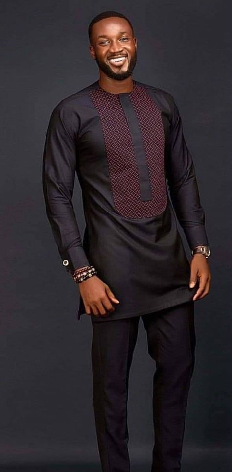 African men's clothing / wedding suit/dashiki / African | Etsy African Style Shirts For Men, African Attire Shirts For Men, Black Kaftan Designs For Men, African Mens Wear, African Male Suits, Men African Fashion, Senator Wears, African Wear For Men, Matching Pants Set