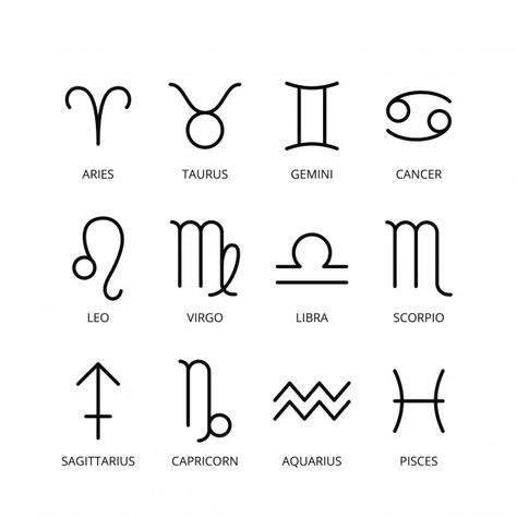 Tattoo Of Zodiac Signs, Simple Tattoos Zodiac Signs, Mini Zodiac Sign Tattoos, Small Tattoo Ideas Zodiac Signs, Birthday Sign Tattoos, Zodiac Signs Tatoos Ideas, Flash Tattoo Zodiac, Zodiac Signs Symbols Art, Zodiac Signs Doodles