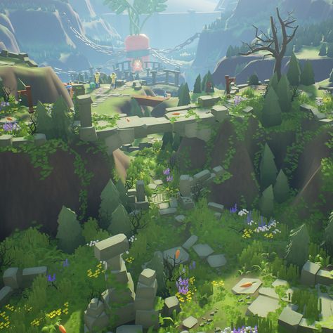 Rabbit Story Level Design 3d Level Design, Low Poly Game Art, Stylized Game Art, Level Design Game, Level Design Concept, Game Environment Art, 3d Game Design, Game Design Art, 3d Game Art