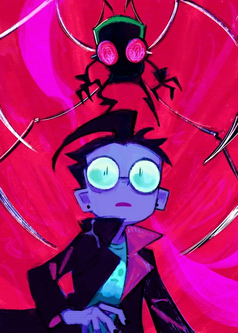 Flip Flappers, Invader Zim Dib, Invader Zim Characters, In This House We, Invader Zim, In This House, Kids Shows, Ship Art, Art Inspo